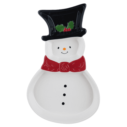 3 Section Snowman Platter - Shelburne Country Store