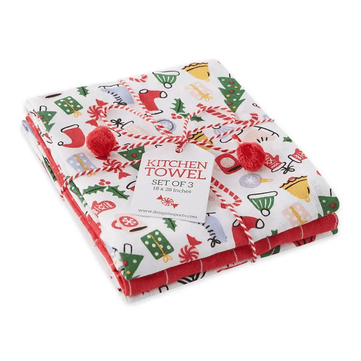 Holiday Vibes Set of 3 Dishtowels - Shelburne Country Store