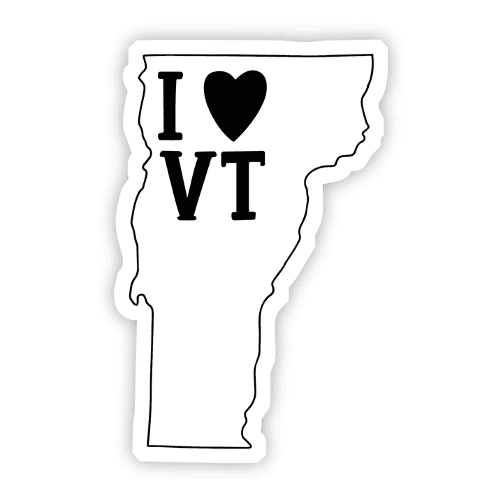 I Love Vermont Sticker - White - Shelburne Country Store