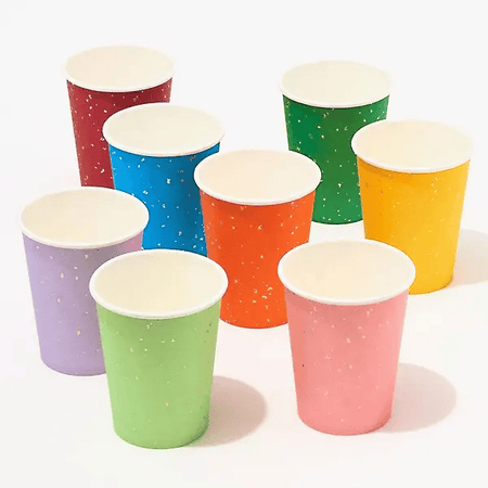Bright Multicolor Cups S/8 - Shelburne Country Store
