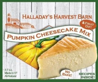 Halladay's Pumpkin Cheese Cake Mix - Shelburne Country Store
