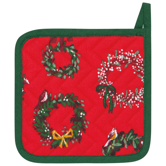 Wreaths Christmas Potholder - Shelburne Country Store