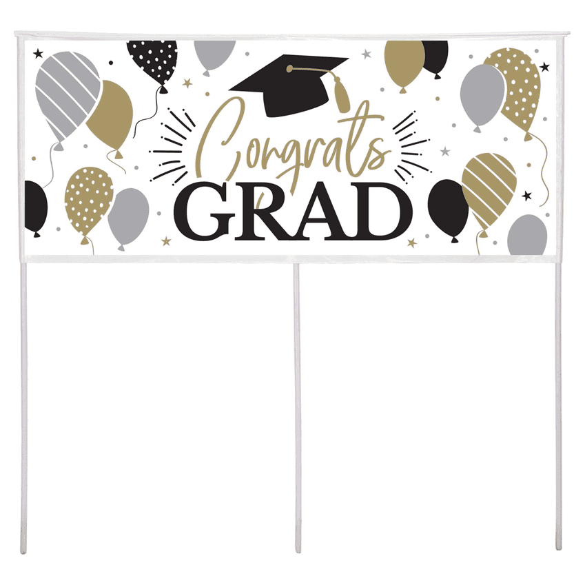 Congrats Grad Yard Banner - 20"x48" - Shelburne Country Store