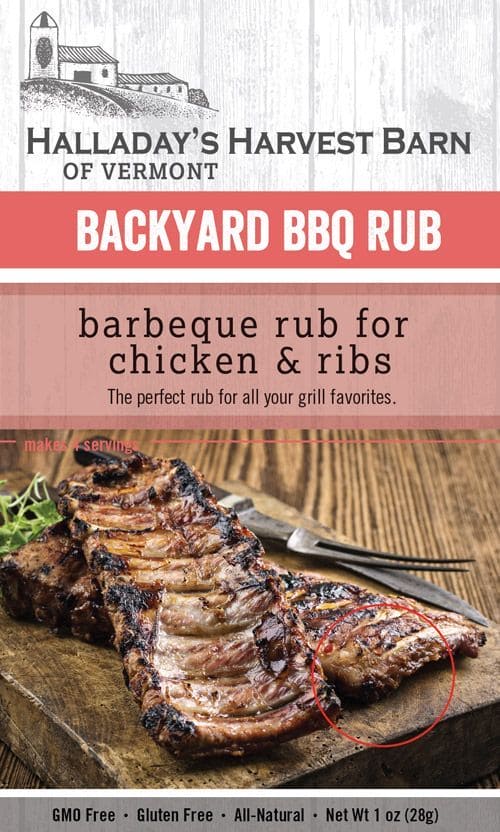 Halladay's Backyard BBQ Rub For Chicken and Ribs - Shelburne Country Store