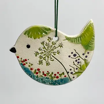 Pottery Ornament - Bird - Shelburne Country Store