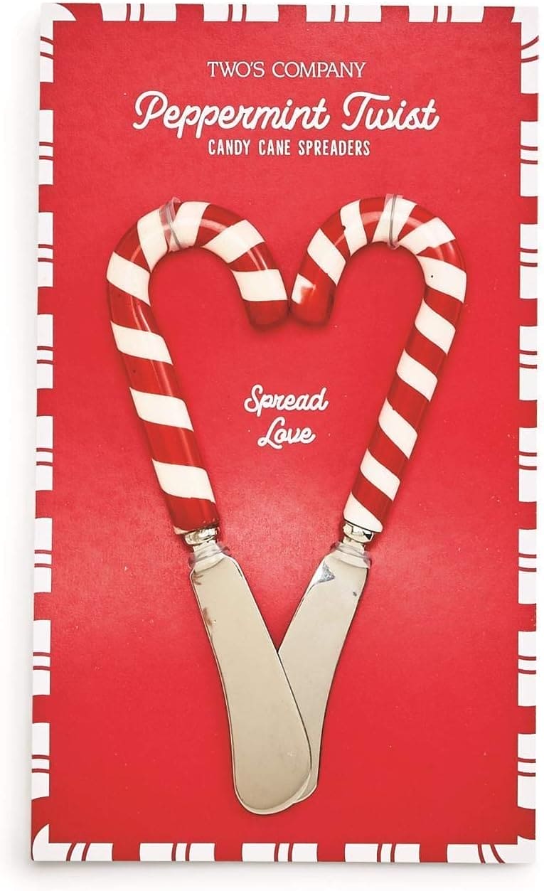 Stainless Steel Peppermint Twist Cane Spreaders Set of 2 - Shelburne Country Store