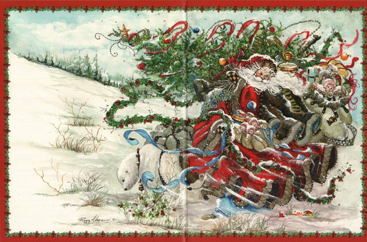 Christmas Card - Santa Scene - Shelburne Country Store