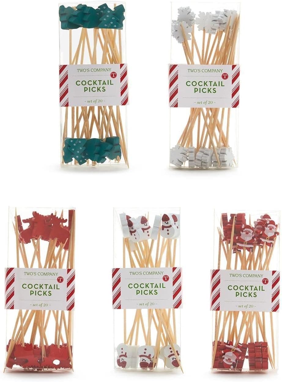 Cocktail Hour 36-Pcs Holiday Cocktail Picks - - Shelburne Country Store