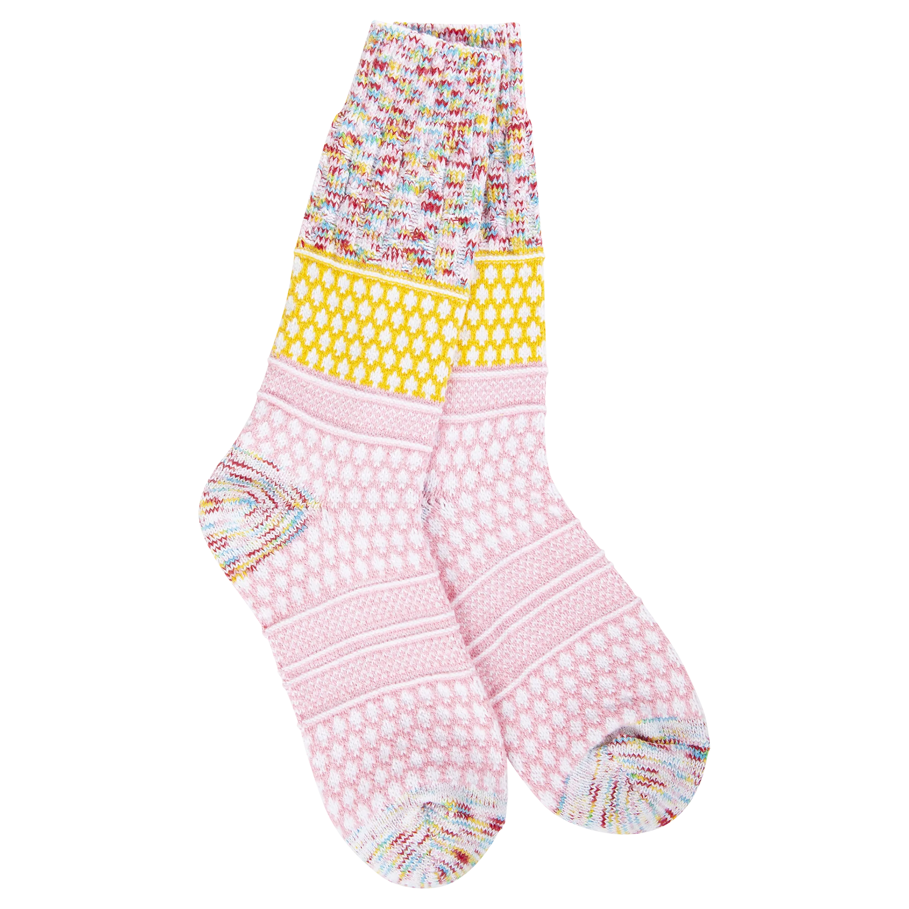 Weekend Collection Gallery Textured Crew Sock  - Whimsical Multi - Shelburne Country Store