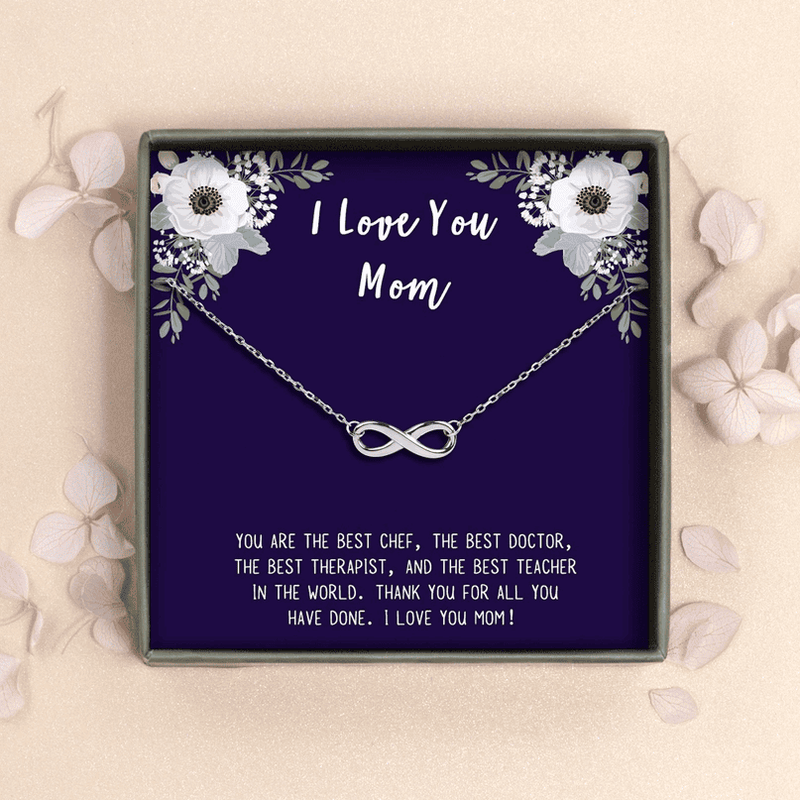 I Love You Mom Infinity Necklace Mother's Day Gift For Mom - Shelburne Country Store
