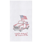 Patriotic Red Truck USA Flag Towel