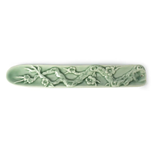 Embossed Ceramic Incense Burner - Cherry Blossom