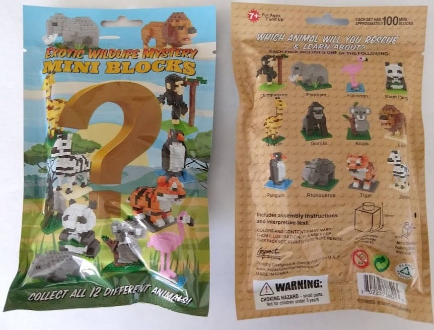 Mini Blocks - Exotic Wildlife Mystery Pack - Shelburne Country Store