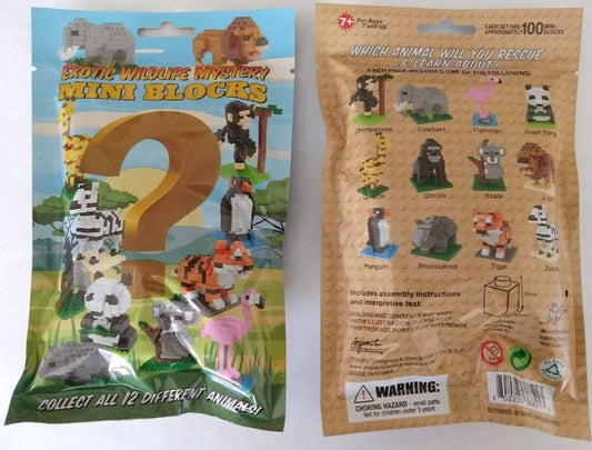 Mini Blocks - Exotic Wildlife Mystery Pack - Shelburne Country Store