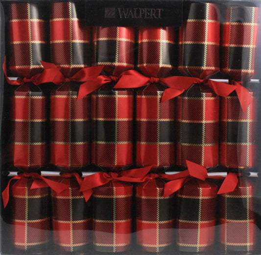 12 inch Buffalo Tartan Plaid Crackers - 6 Count