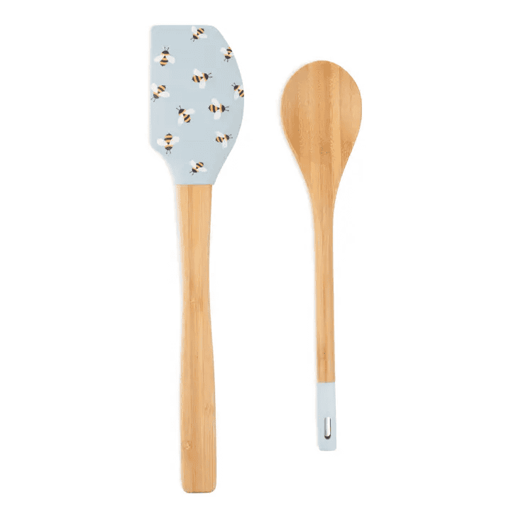 2pc Bees Pointed Spatula and Wooden Spoon Set - Shelburne Country Store