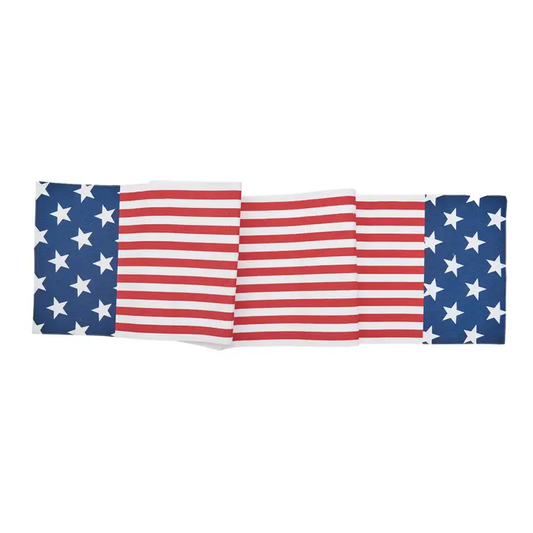 Patriotic Star & Stripes Flag Table Runner