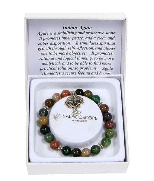 Semi-Precious Stone Bracelet with Gift Box and Listed Healing Properties - - Shelburne Country Store