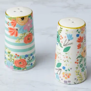 Floral Salt & Pepper Shaker S/2