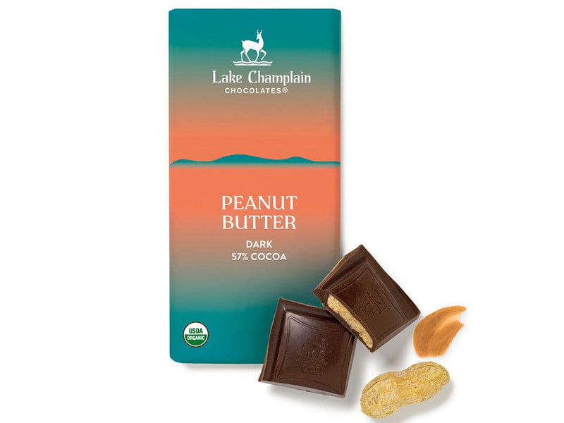Lake Champlain Organic Bar Dark Chocolate Peanutbutter - 3.00oz - Shelburne Country Store