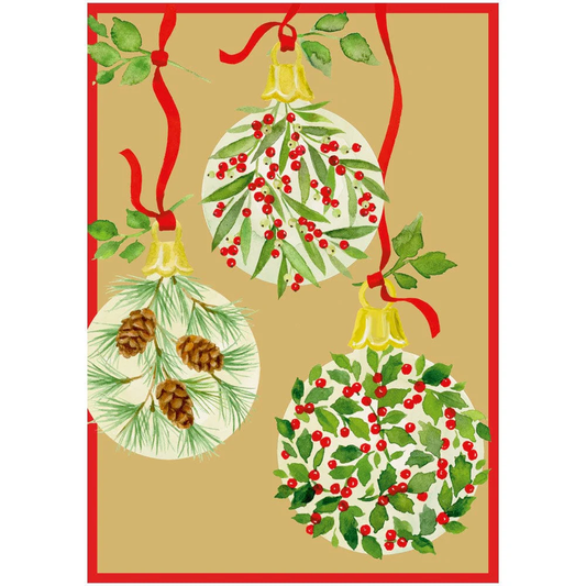 Caspari Botanical Ornaments Cards  S/15 - Shelburne Country Store