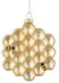 Honeycomb/Bee Glass Ornament
