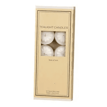 Tea Lights - Unscented - White - set/10 - Shelburne Country Store