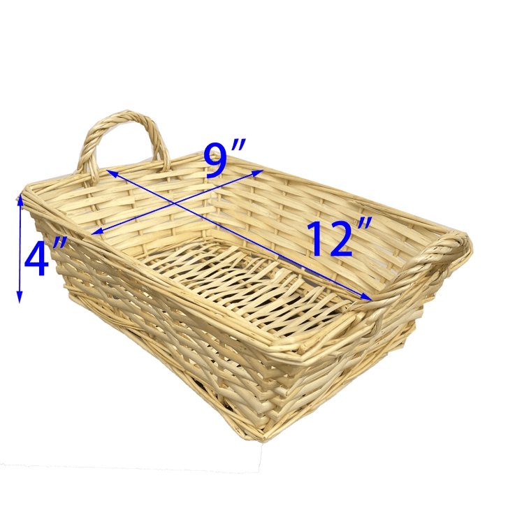 Woven Rectangular Basket Tray w/Ear 12" - Shelburne Country Store