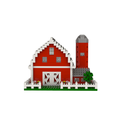 Mini Building Blocks - Barn with Fence - Shelburne Country Store