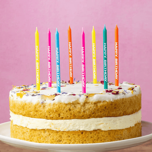 Printed Happy Birthday Candles Bright - Shelburne Country Store