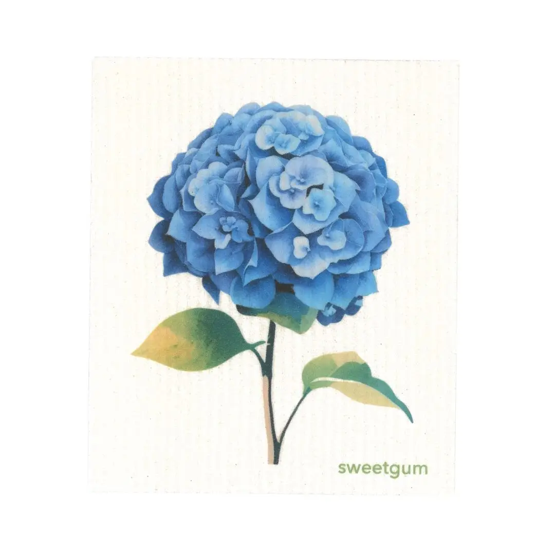 Blue Hydrangea Swedish Dishcloth - Shelburne Country Store