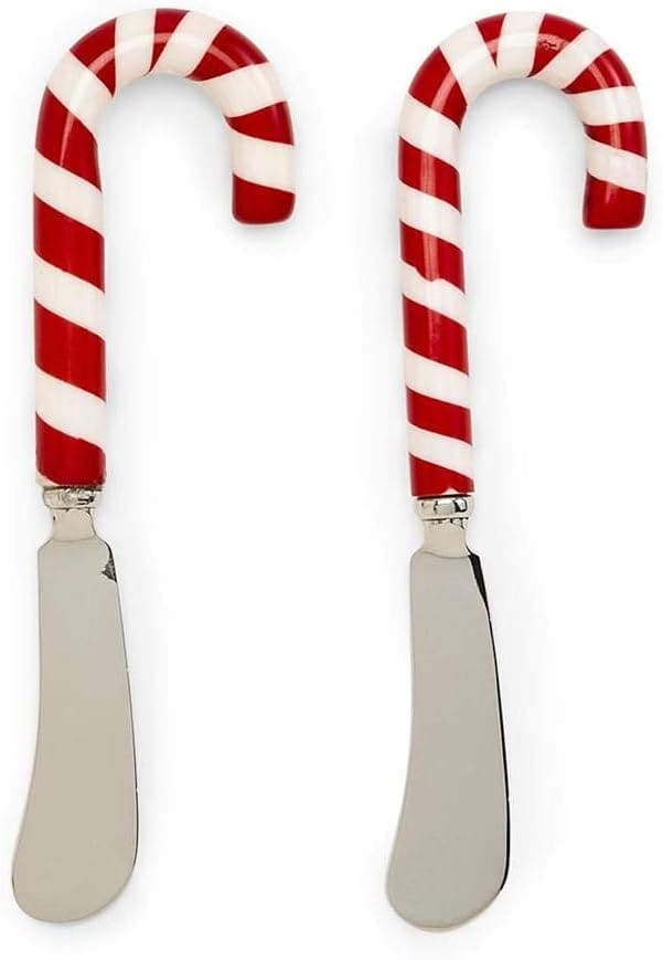 Stainless Steel Peppermint Twist Cane Spreaders Set of 2 - Shelburne Country Store