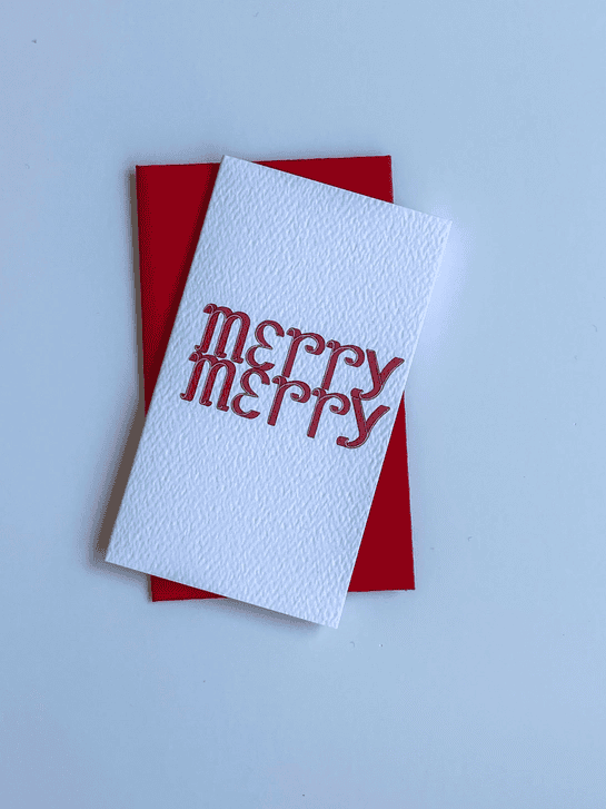 Holiday Mini Card - Merry Merry - Shelburne Country Store