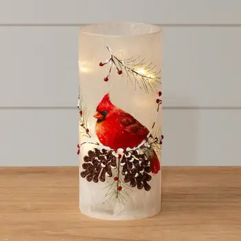 Frosted LED Glass Luminary - Cardinal
