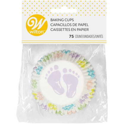 Baby Feet Cupcake Liners - 75 Count - Shelburne Country Store
