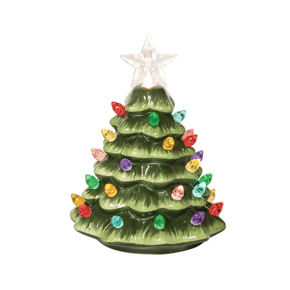 Christmas Tree Small Green Led Decorative Figurine - Shelburne Country Store