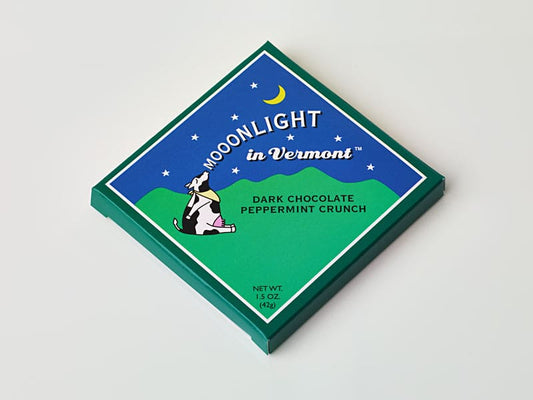 Moonlight in Vermont Chocolate Bar - Dark Choc  Peppermint Crunch - Shelburne Country Store