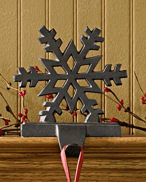 Snowflake Stocking Hanger - Iron - Shelburne Country Store
