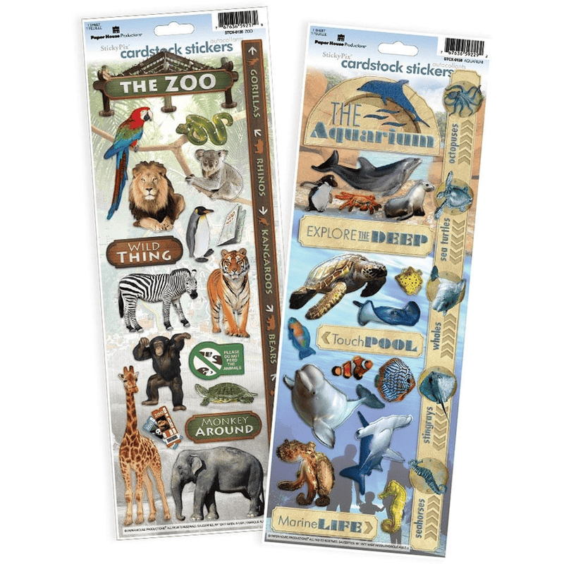 Zoo Cardstock Stickers 2-pack - Shelburne Country Store