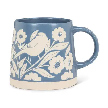 Birds/Floral Wide Base Mug