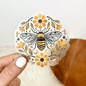 Flowers and Bee Clear Sticker - Shelburne Country Store