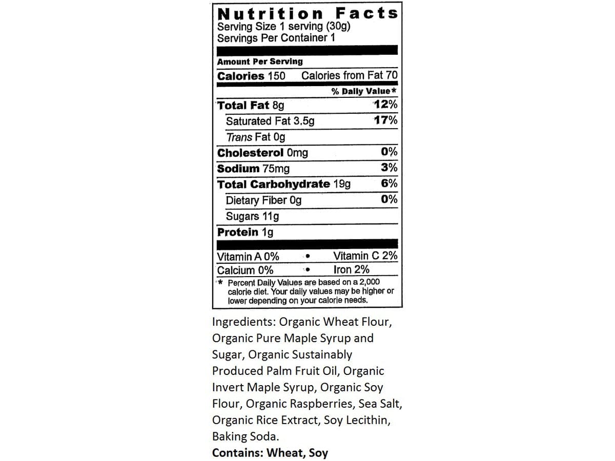 Untapped Raspberry Waffle Energy Snack - Shelburne Country Store