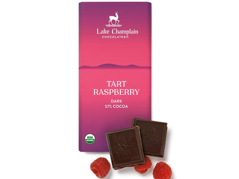 Lake Champlain Organic Tart Raspberry - Dark Chocolate - 3 oz - Shelburne Country Store