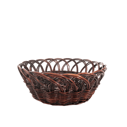 Open Weaving Round Wicker Basket - Shelburne Country Store