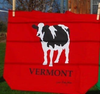 Woody Jackson Cow Tote Bag - Red - Shelburne Country Store