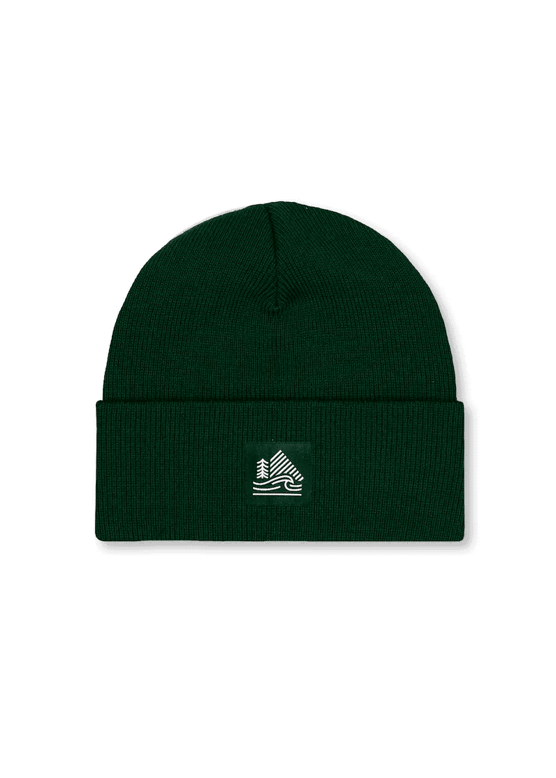 Cuffed Ribbed Beanie - Green - Shelburne Country Store