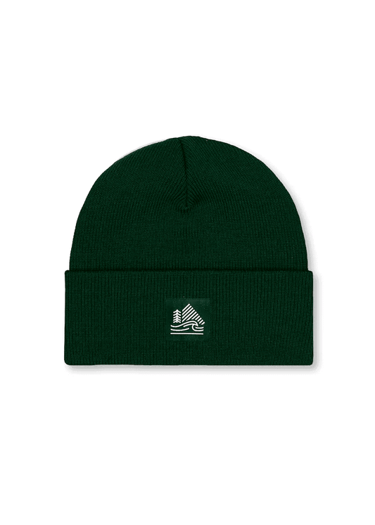 Cuffed Ribbed Beanie - Green - Shelburne Country Store