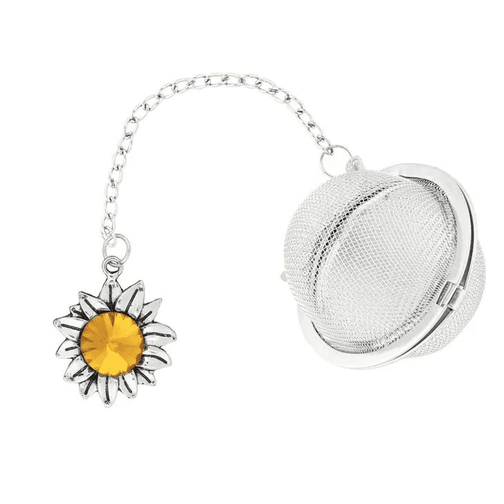 Crystal Glass Sunflower Tea Ball Infuser - Shelburne Country Store