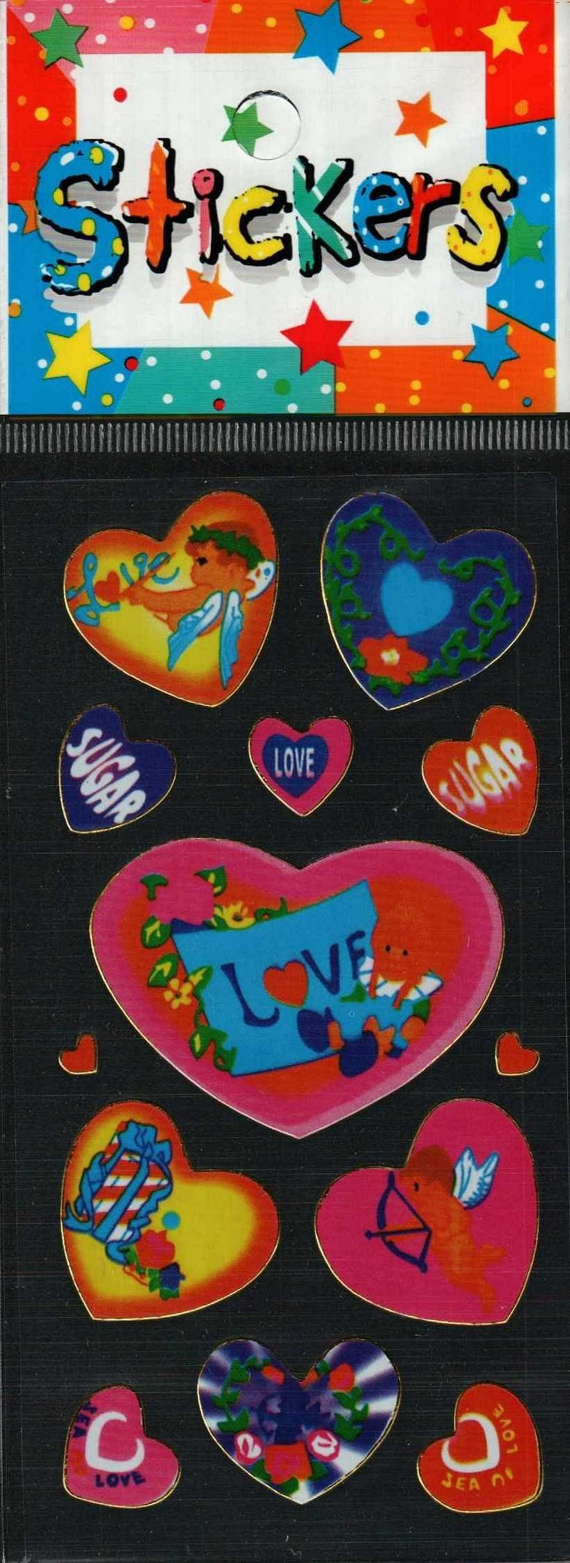 Full Color Sticker Sheet -  Love Hearts - Shelburne Country Store