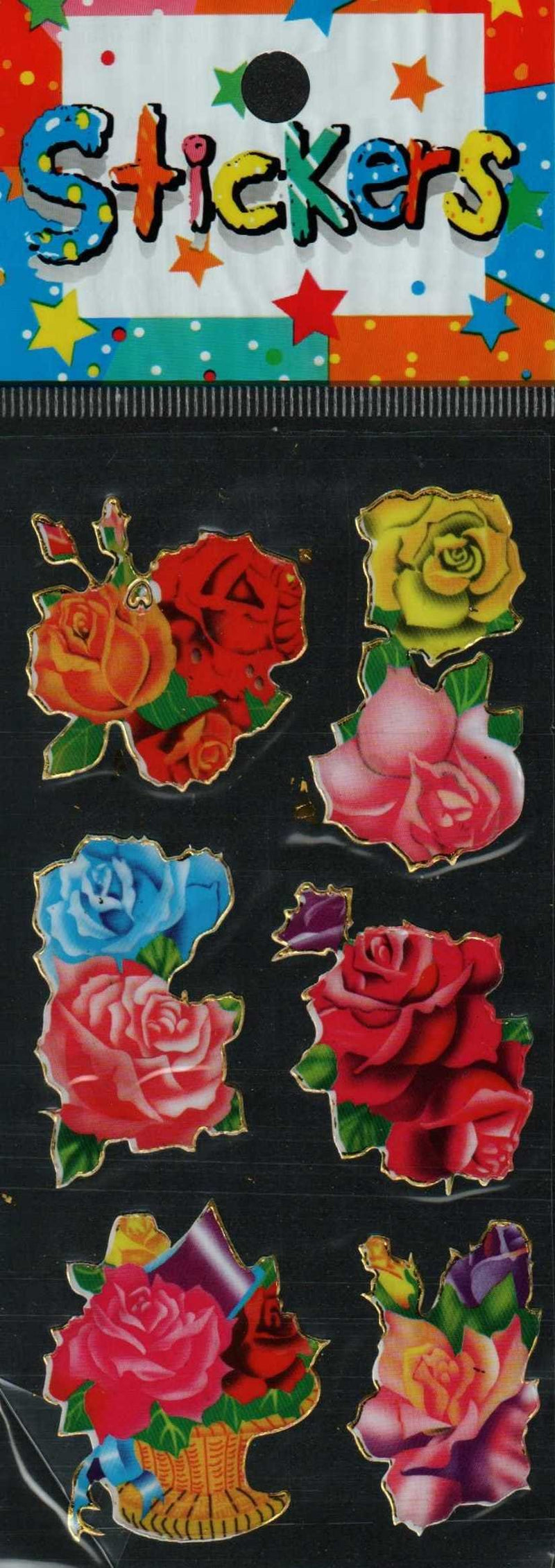 Full Color Sticker Sheet -  Rose Bouquets - The Country Christmas Loft